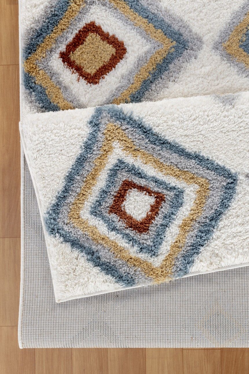 Loft Shag - 5' 3" X 7' Shaggy Area Rug - Ivory - Polypropylene - Image 3