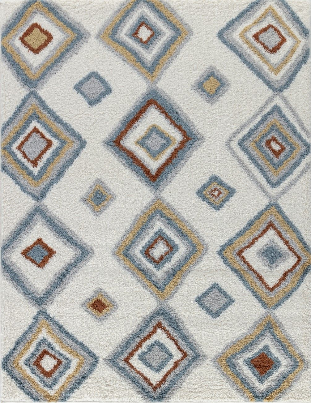 Loft Shag - 5' 3" X 7' Shaggy Area Rug - Ivory - Polypropylene - Image 4