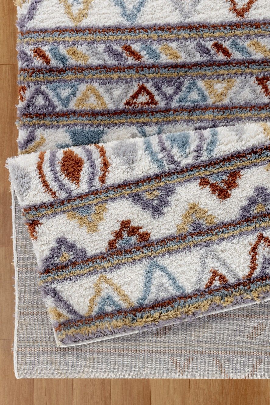 Loft Shag - 5' 3" X 7' Shaggy Area Rug - Multi - Polypropylene - Image 4