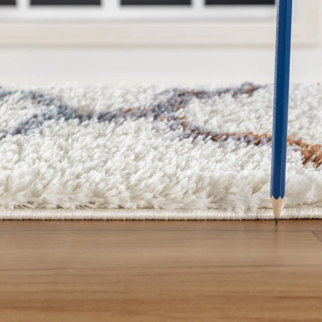 Loft Shag - 5' 3" X 7' Shaggy Area Rug, Polypropylene - Ivory - Image 2