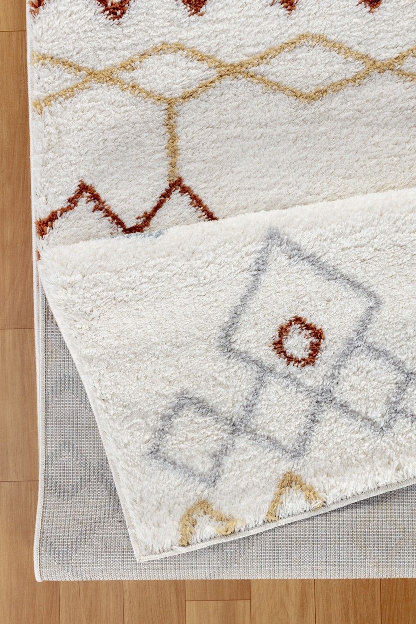Loft Shag - 5' 3" X 7' Shaggy Area Rug, Polypropylene - Ivory - Image 3