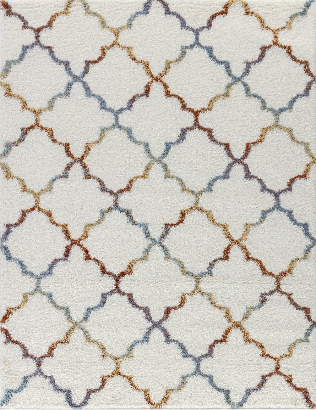 Loft Shag - 5' 3" X 7' Shaggy Area Rug Polypropylene - Ivory - Image 3
