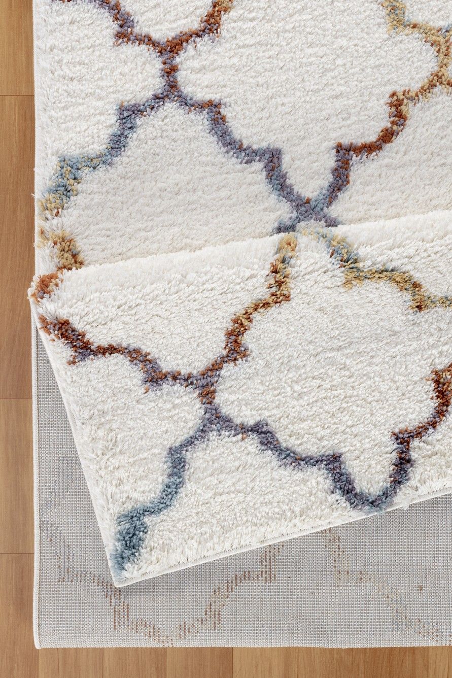Loft Shag - 5' 3" X 7' Shaggy Area Rug Polypropylene - Ivory - Image 4