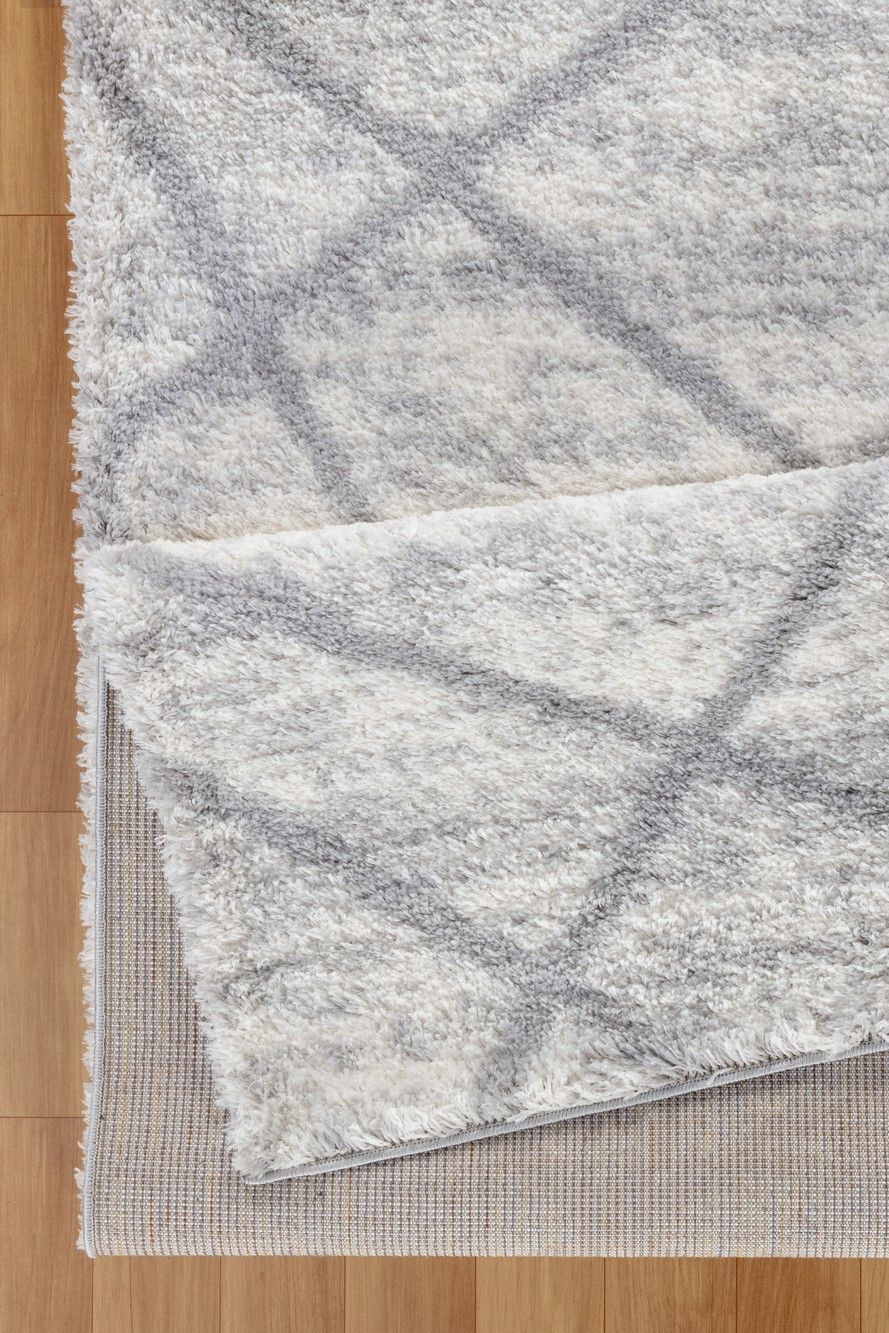 Loft Shag - 7'10" X 9'10" Polypropylene, Shaggy Area Rug - Gray - Image 2