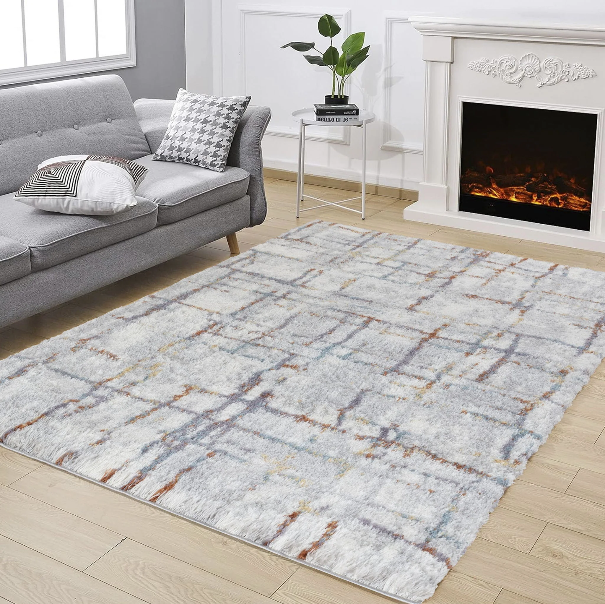 Loft Shag - 7'10" X 9'10" Shaggy Area Rug - Multi - Image 3