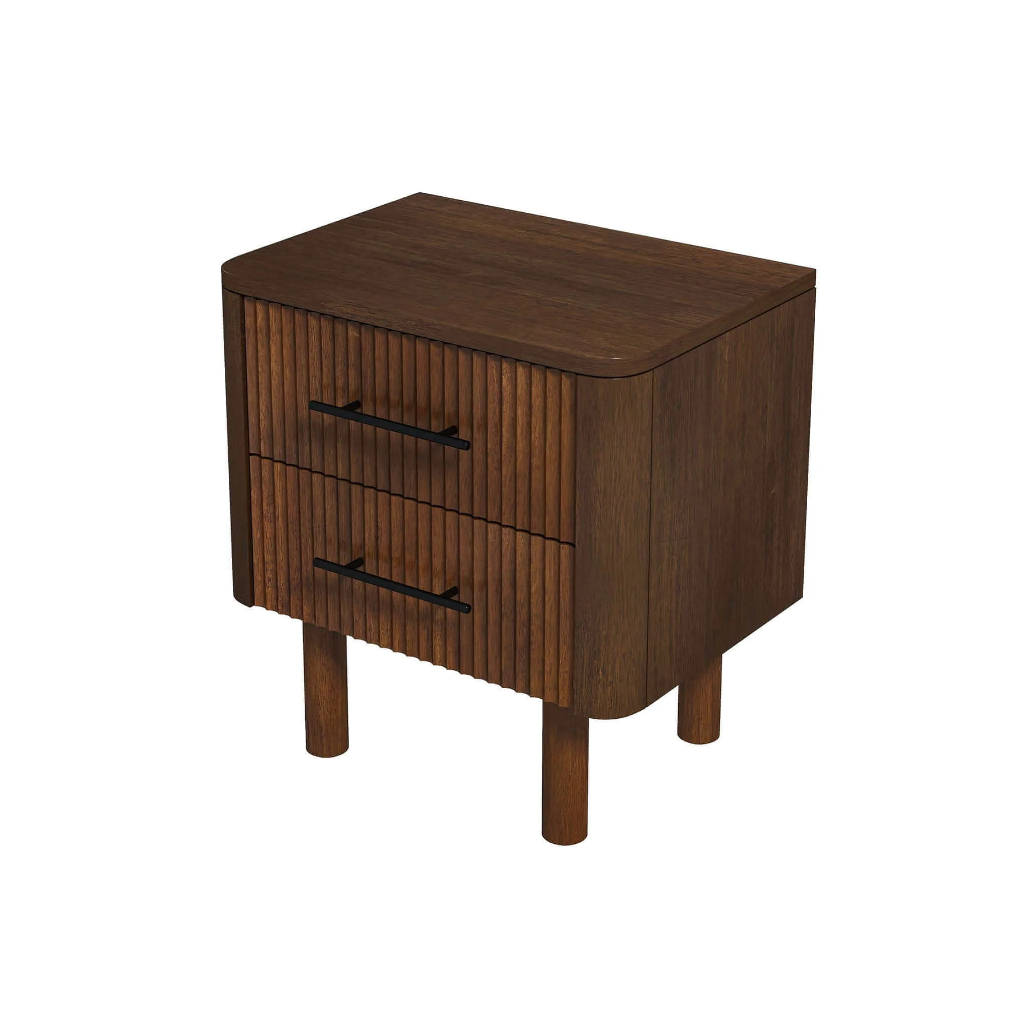 Logan - Nightsd Bed Side Tables With 2 Drawers - Brown - Image 6