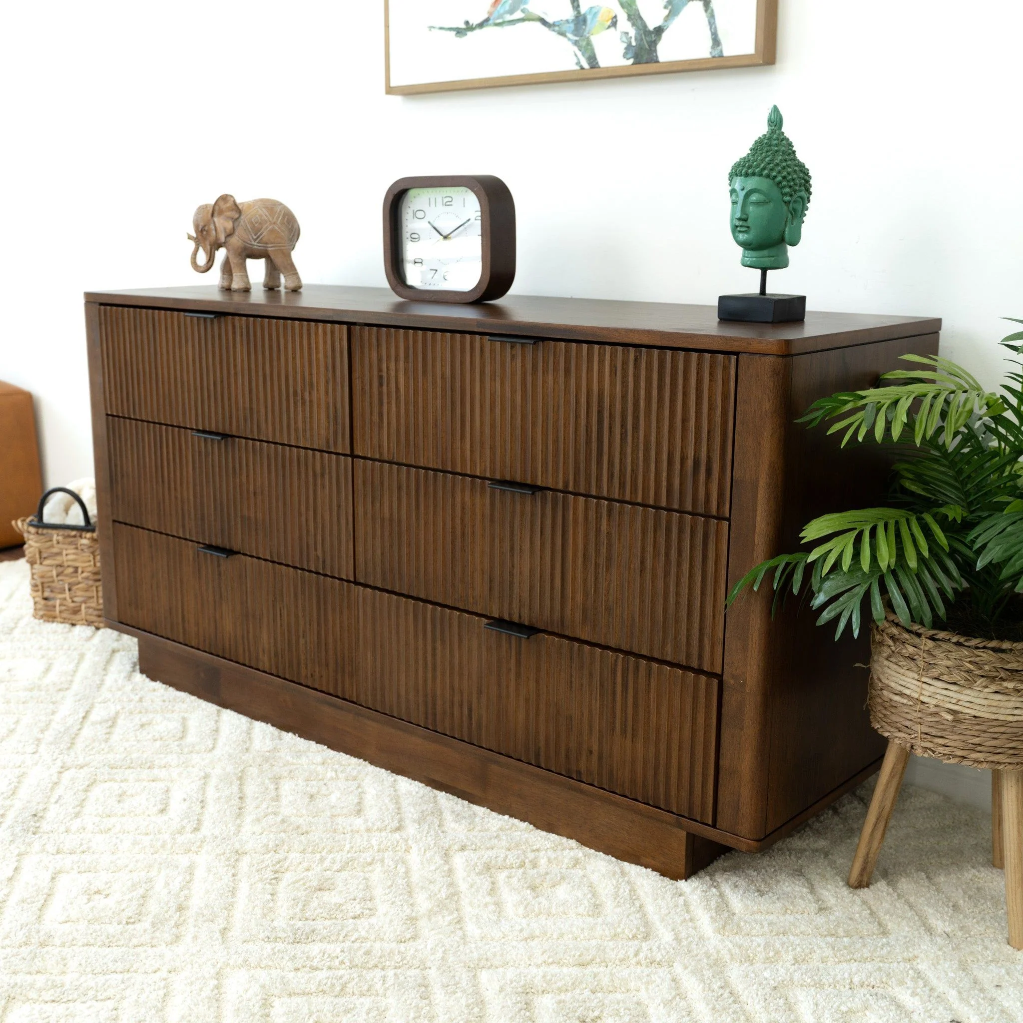 Lola - Dresser With 6 Drawers - Dark Brown - Image 11