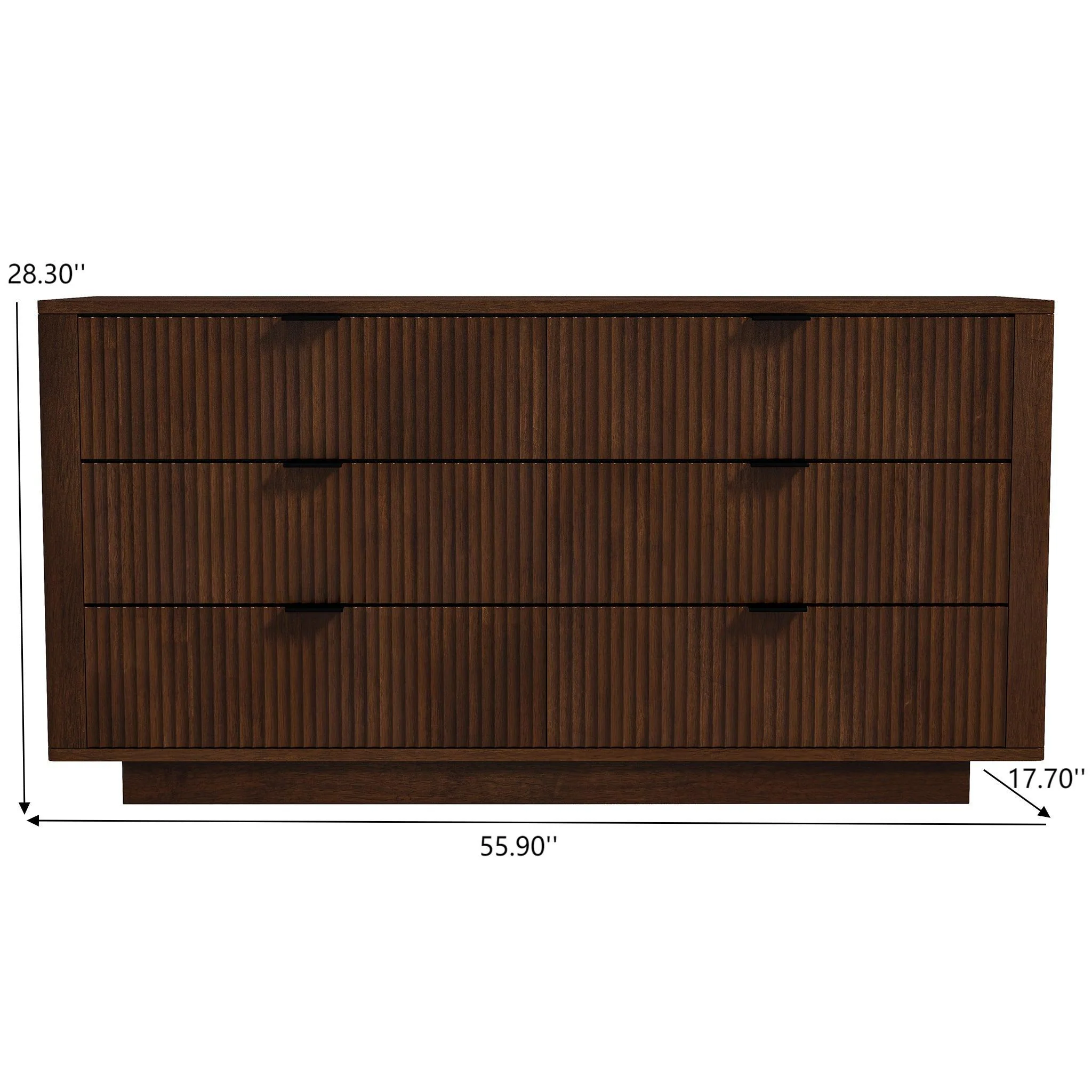 Lola - Dresser With 6 Drawers - Dark Brown - Image 15
