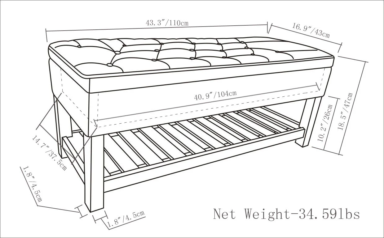 Lomond - Upholstered Storage Ottoman Bench - Image 13