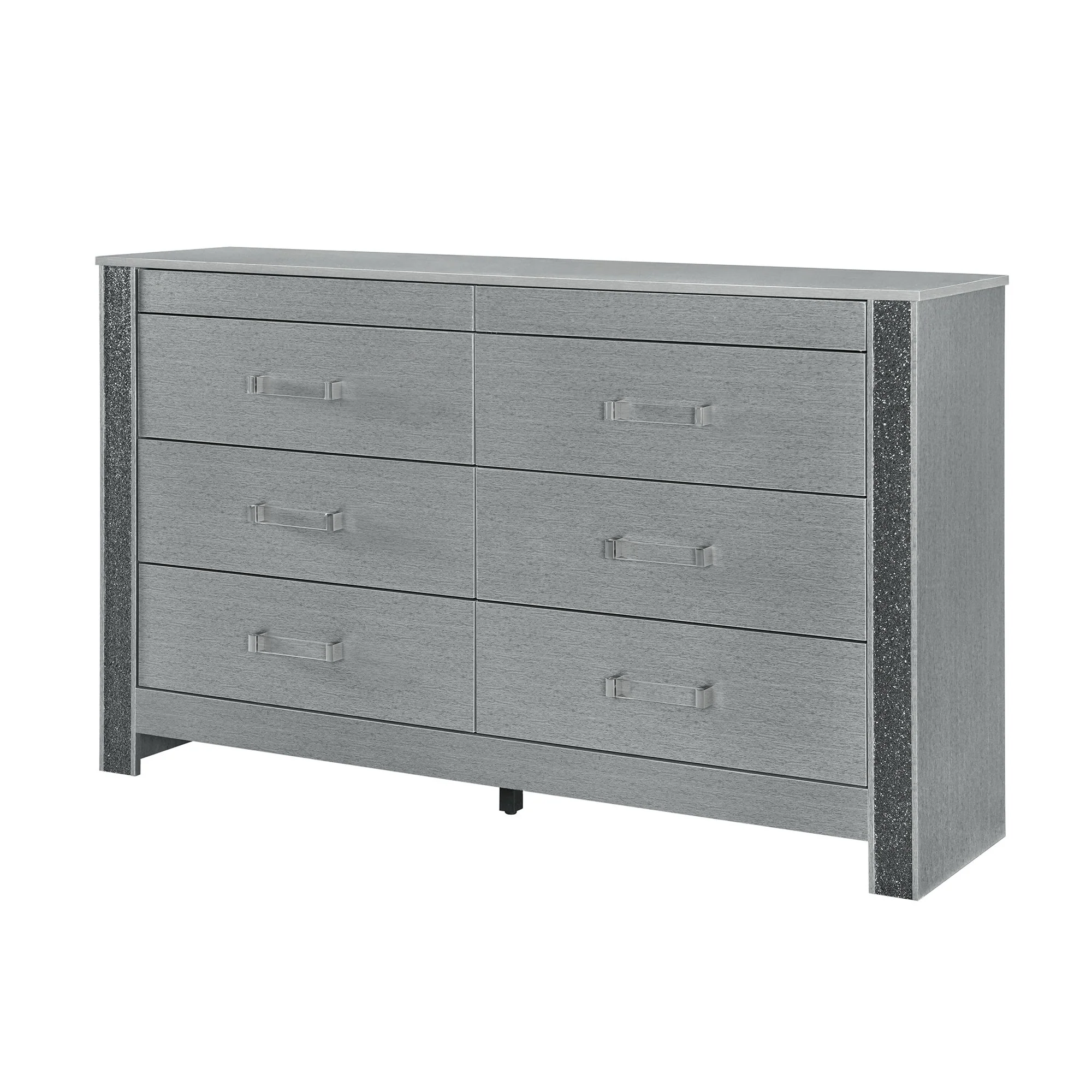 Lorenzo - Dresser With Hidden Jewelry Compartment And Bar Handles In - Silver - Image 7
