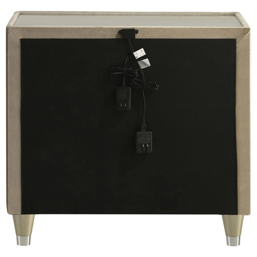 Lorient - 2-Drawer LED Nightstand With USB - Image 13