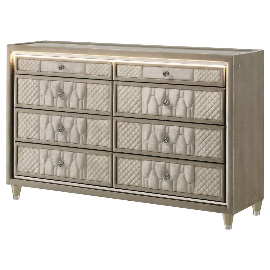 Lorient - 8-Drawer LED Bedroom Dresser Cabinet - Image 13