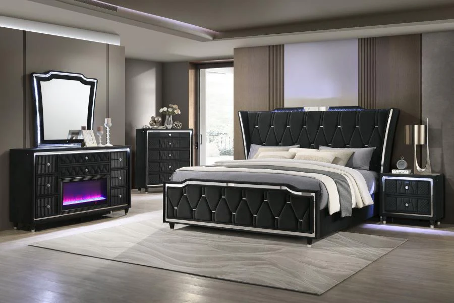 Lorient - 8-Drawer LED Bedroom Dresser Cabinet - Image 59