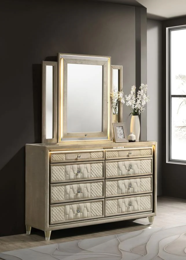 Lorient - 8-Drawer LED Bedroom Dresser Cabinet - Image 6