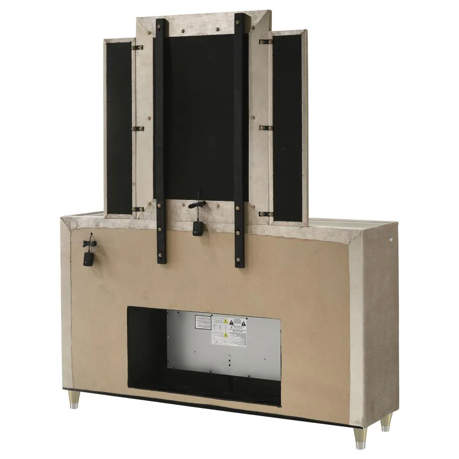 Lorient - 8-Drawer LED Bedroom Flame Box Dresser - Image 29