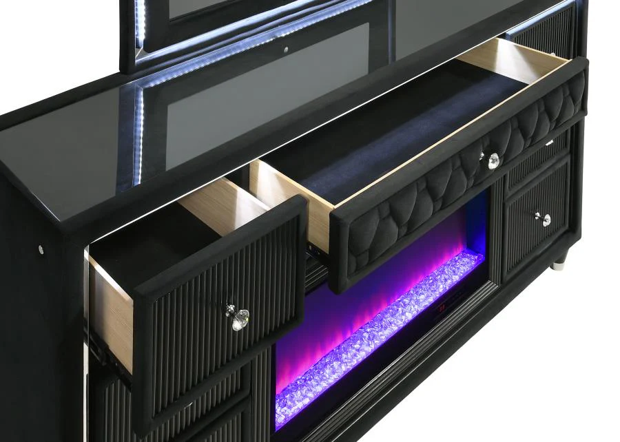 Lorient - Bedroom Set With LED Flame Box Dresser - Image 101