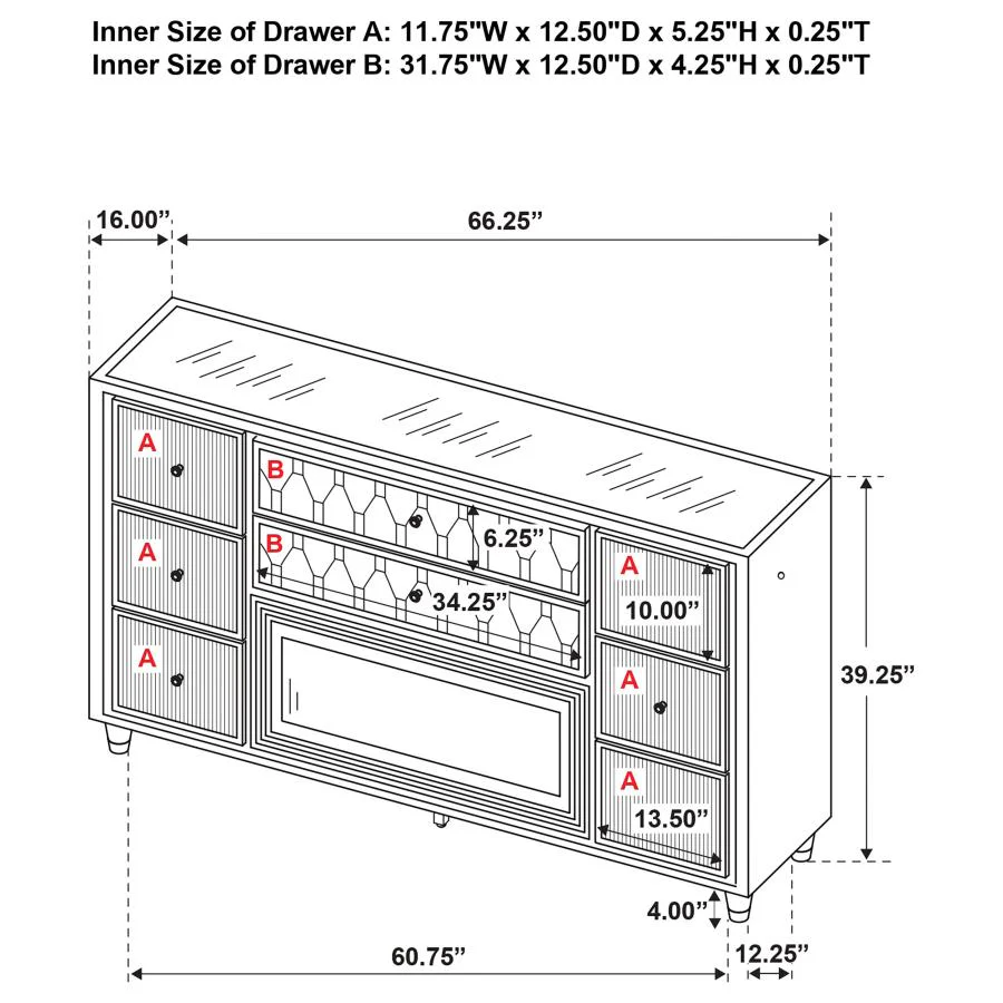Lorient - Bedroom Set With LED Flame Box Dresser - Image 142