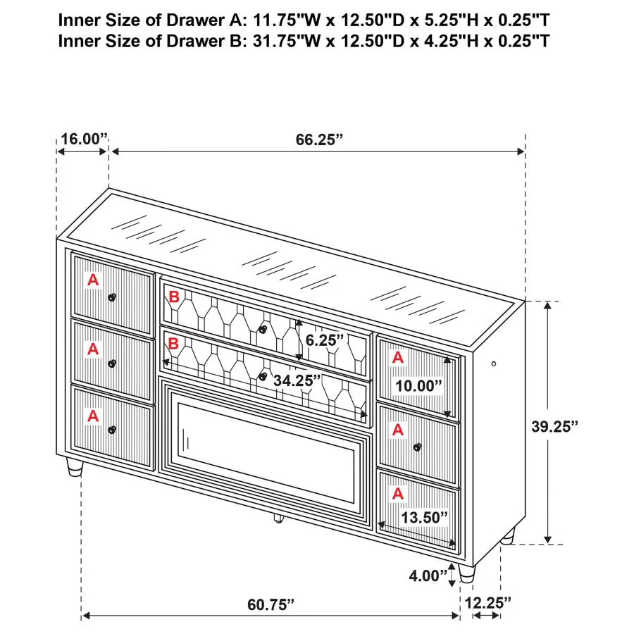 Lorient - Bedroom Set With LED Flame Box Dresser - Image 144