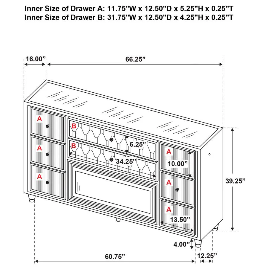 Lorient - Bedroom Set With LED Flame Box Dresser - Image 149