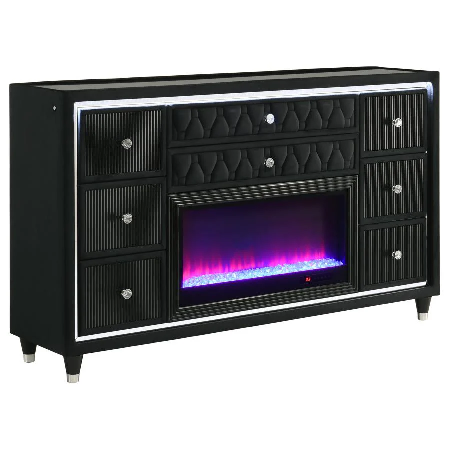 Lorient - Bedroom Set With LED Flame Box Dresser - Image 56