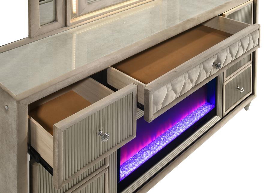 Lorient - Bedroom Set With LED Flame Box Dresser - Image 83