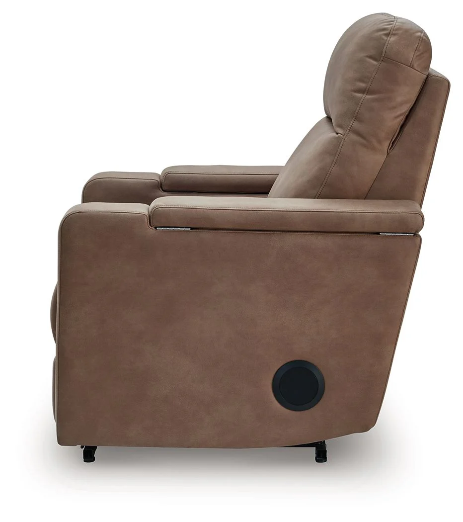 Lorrenton - Glider Power Recliner With Audio System - Caramel - Image 10