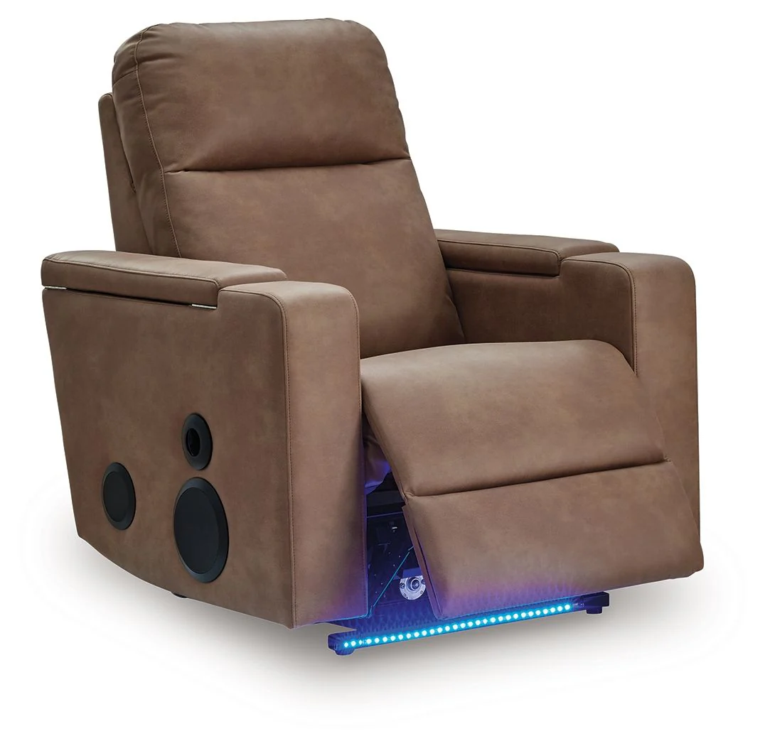 Lorrenton - Glider Power Recliner With Audio System - Caramel - Image 5