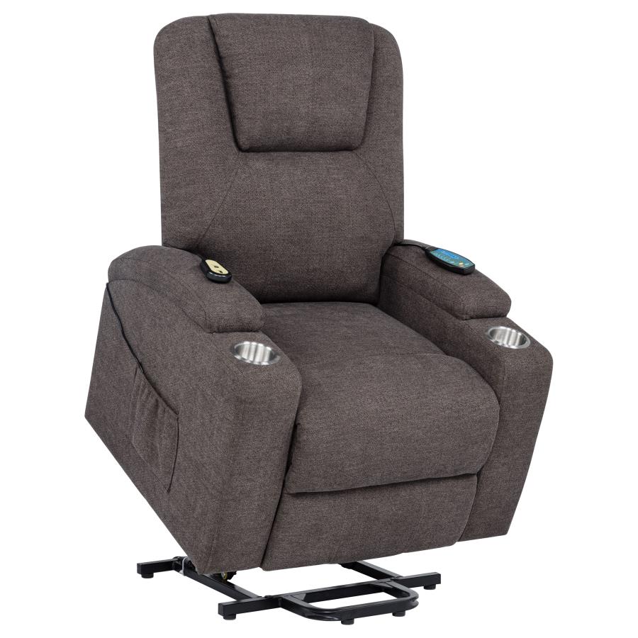 Louie - Chenille Upholstered Power Lift Massage Chair - Image 10