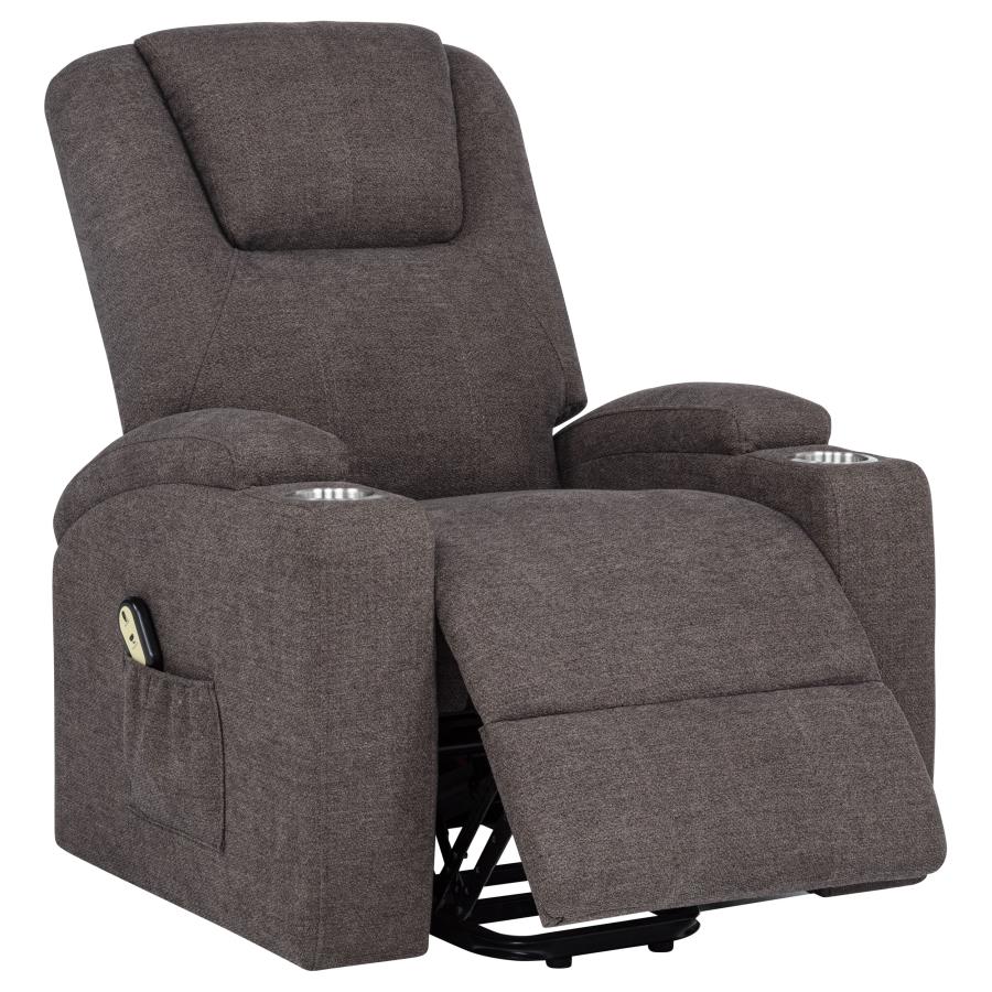 Louie - Chenille Upholstered Power Lift Massage Chair - Image 12