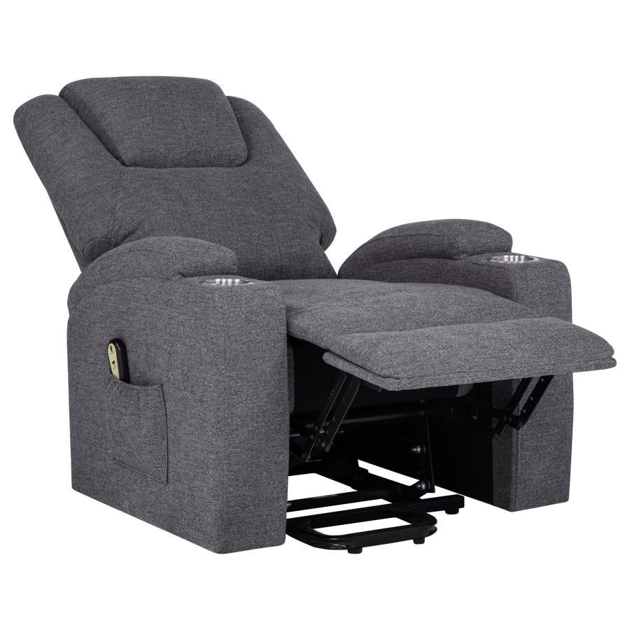 Louie - Chenille Upholstered Power Lift Massage Chair - Image 13
