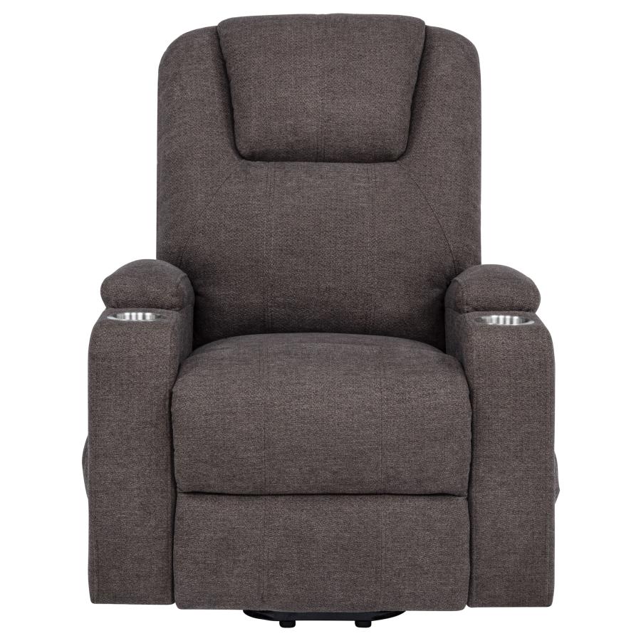 Louie - Chenille Upholstered Power Lift Massage Chair - Image 16