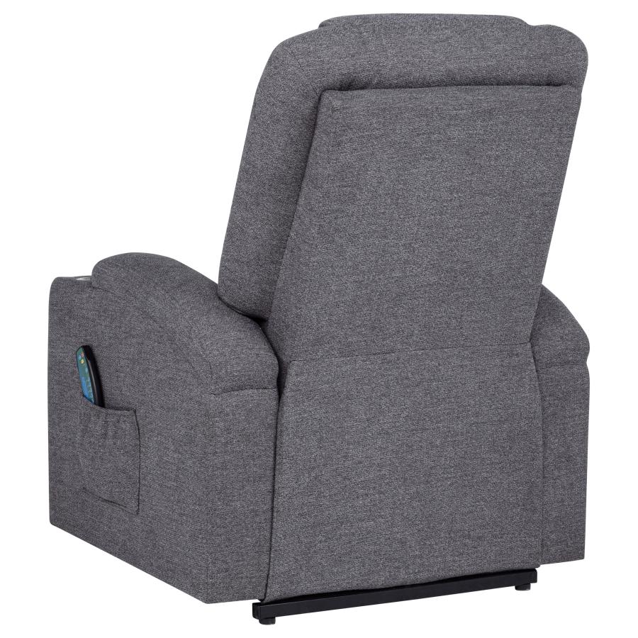Louie - Chenille Upholstered Power Lift Massage Chair - Image 17