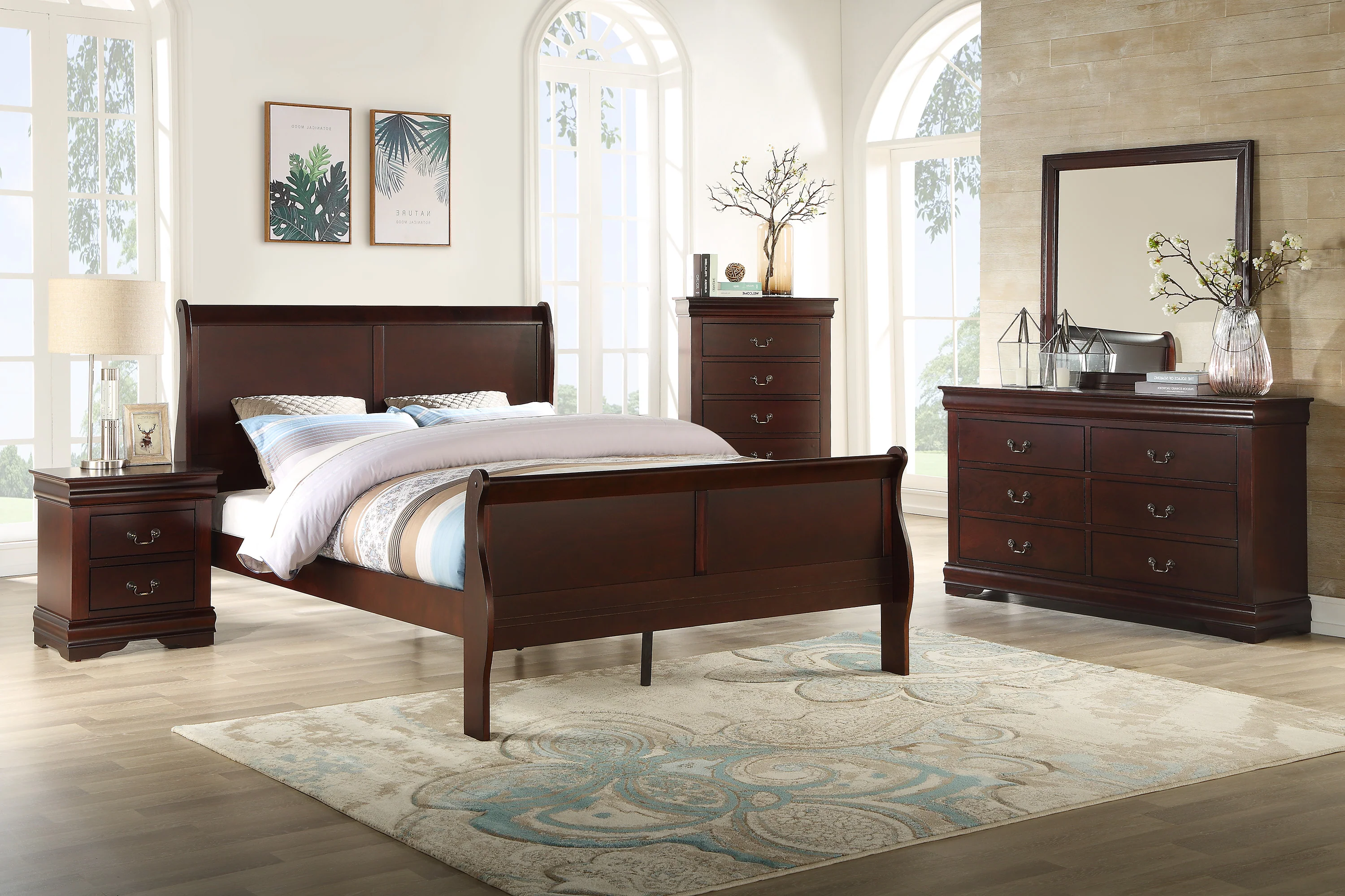 Louis Philip Bed Cherry