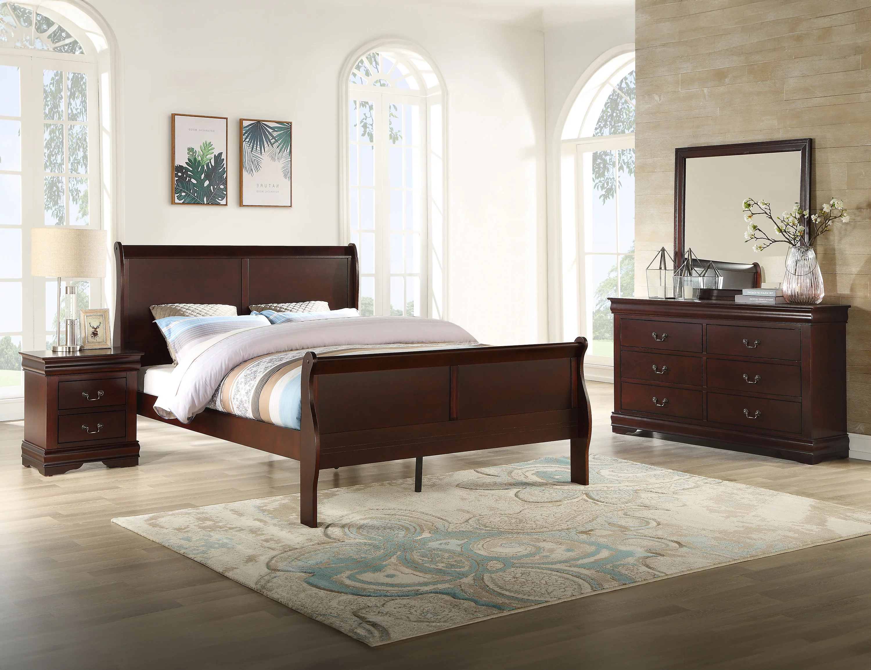 Louis Philip Bed Cherry - Image 2