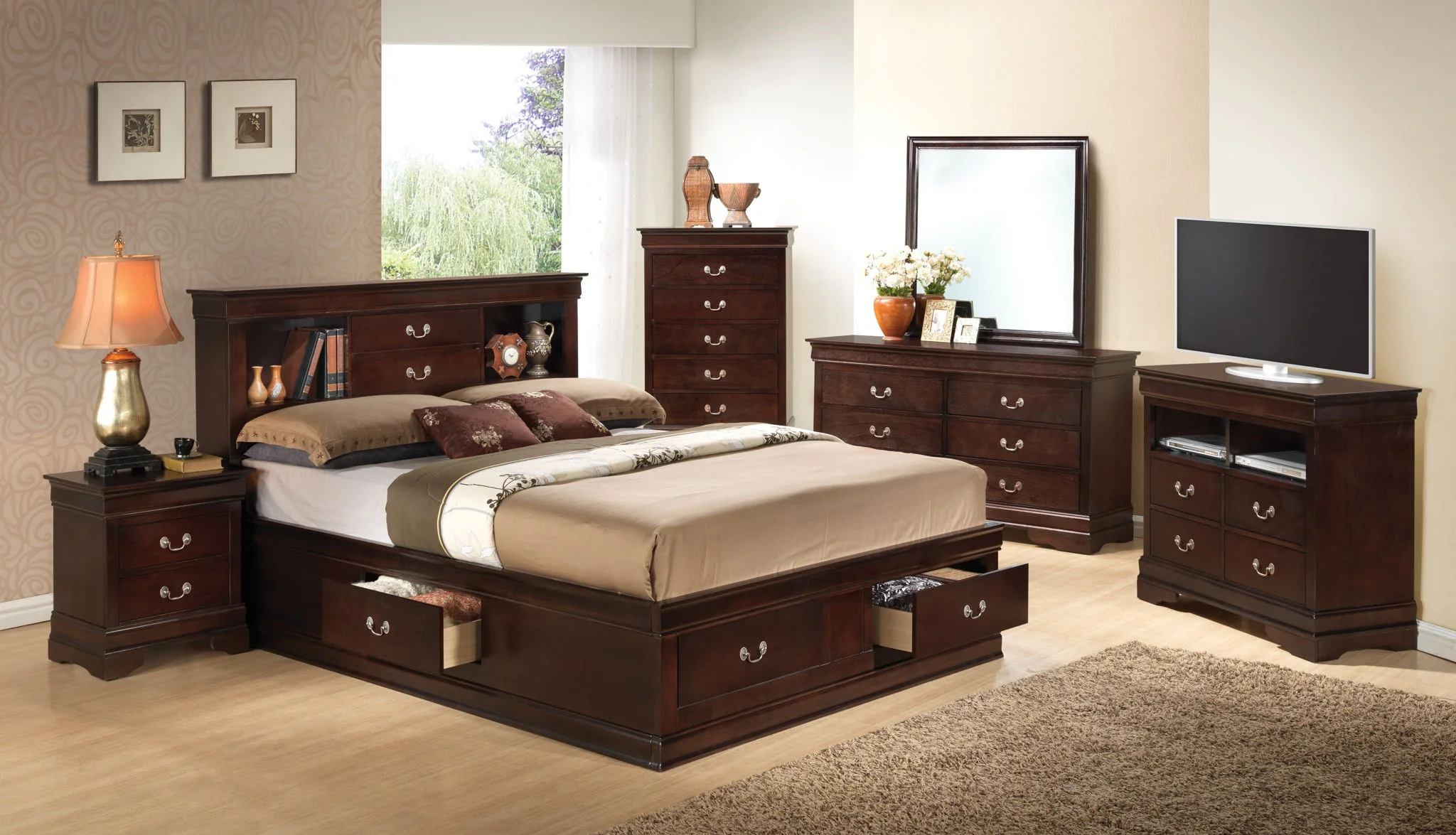 Louis Phillipe - Bookcase Storage Bed - Image 3