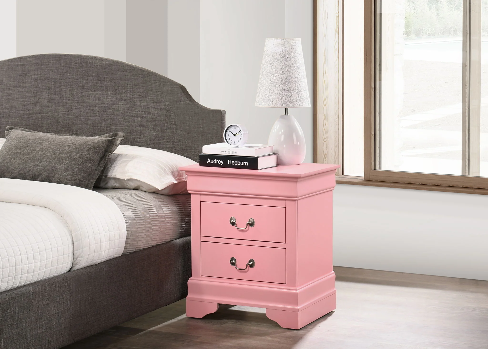Traditional Style Design Nightstand - Image 4