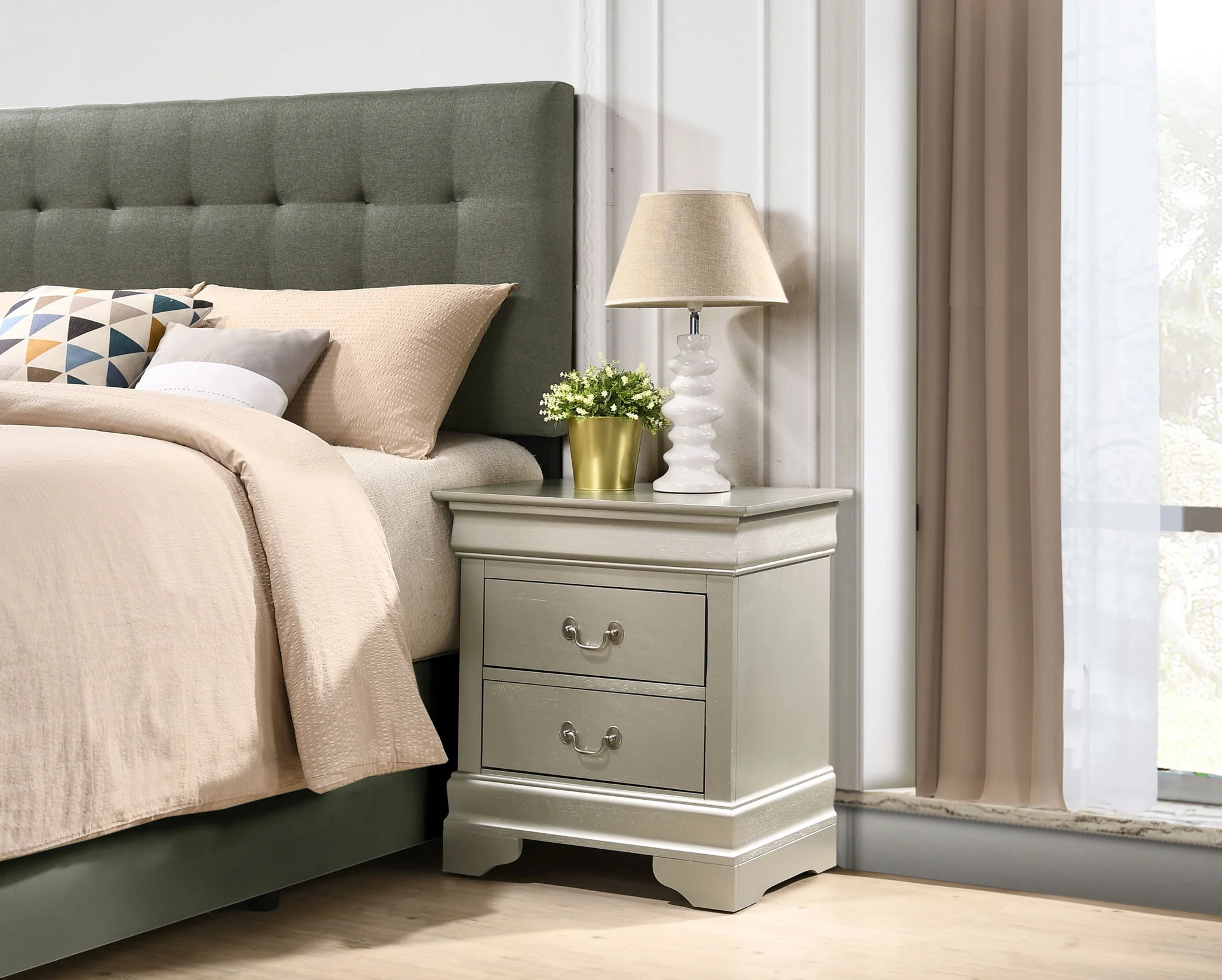 Louis Phillipe - Nightstand - Wood - Image 10