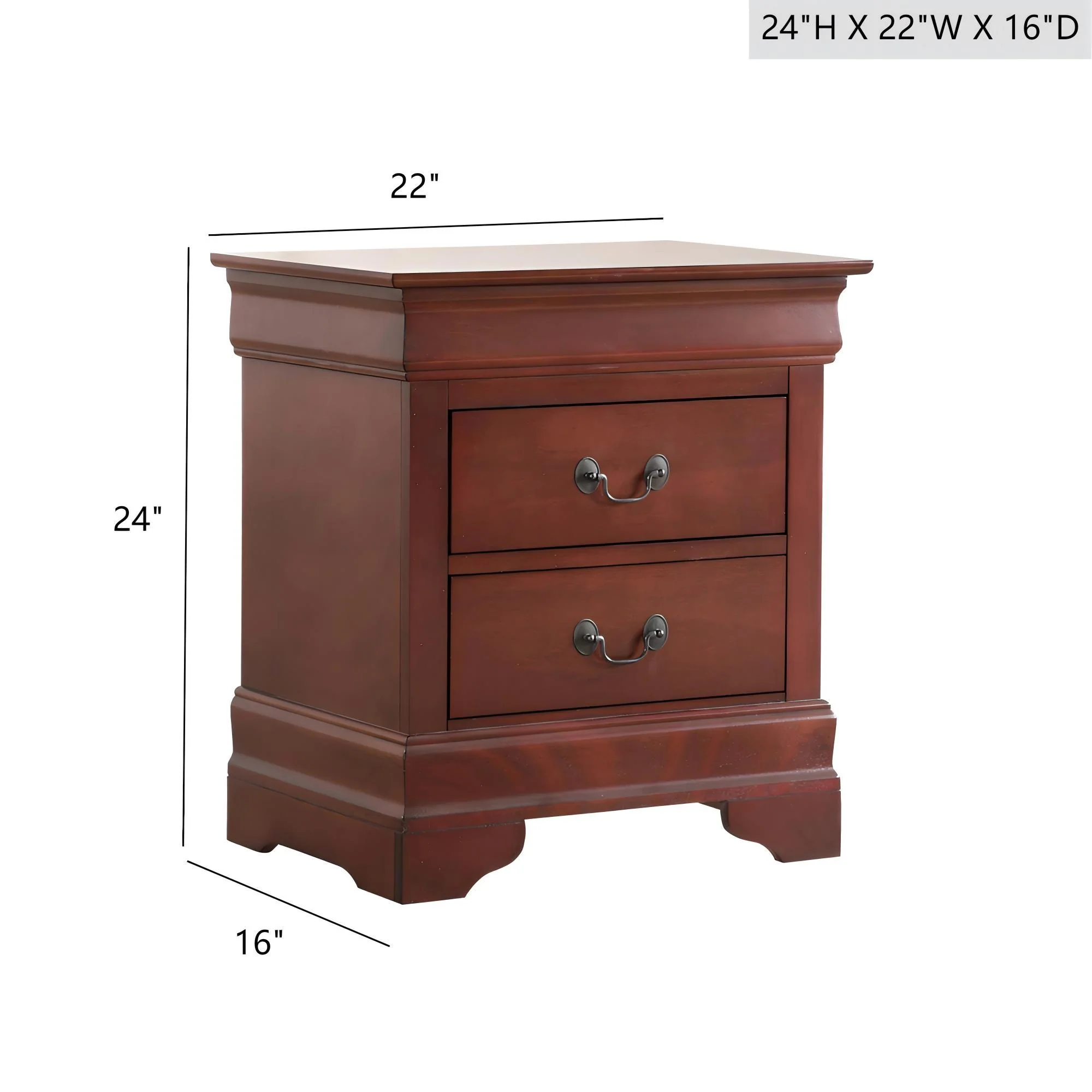 Louis Phillipe - Nightstand - Wood - Image 105