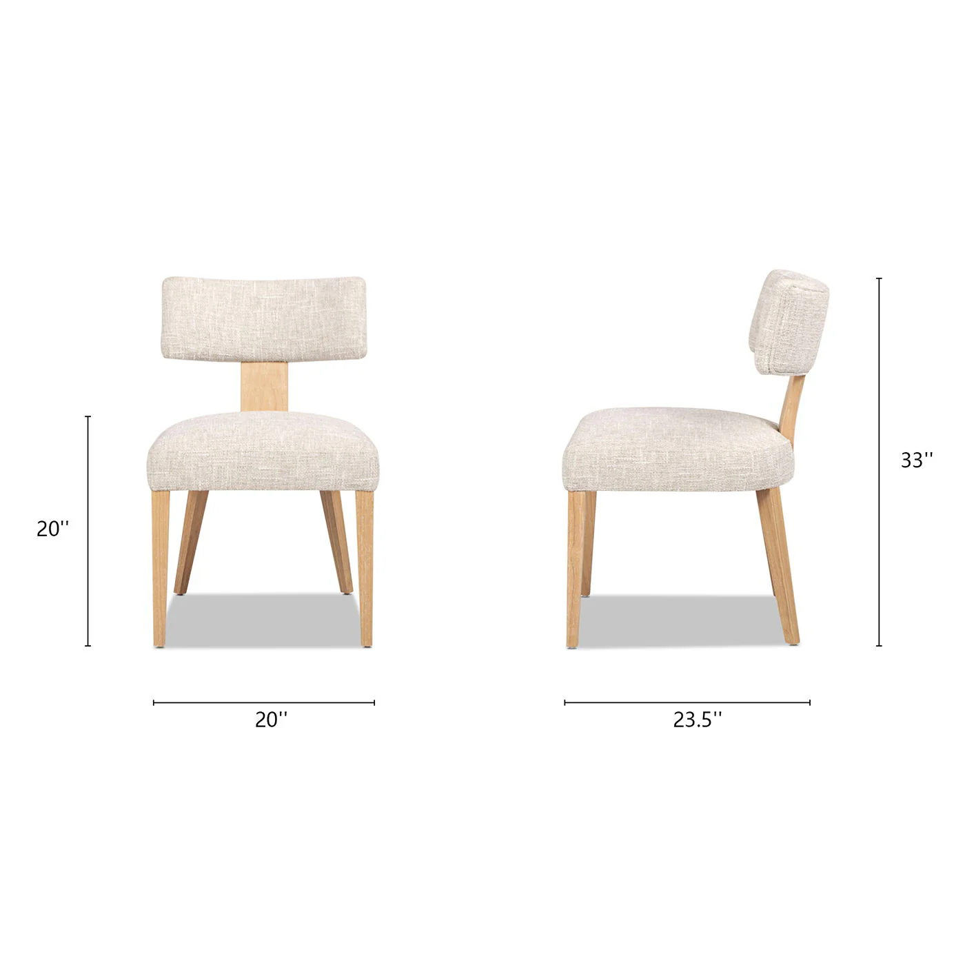 Louise - Split Back Upholstered Dining Side Chair (Set of 2) - Travertine Beige - Image 4