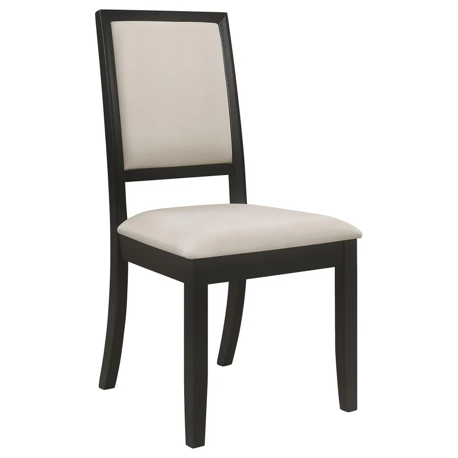 Louise - Upholstered Wood Dining Side Chairs (Set of 2) - Black - Image 3
