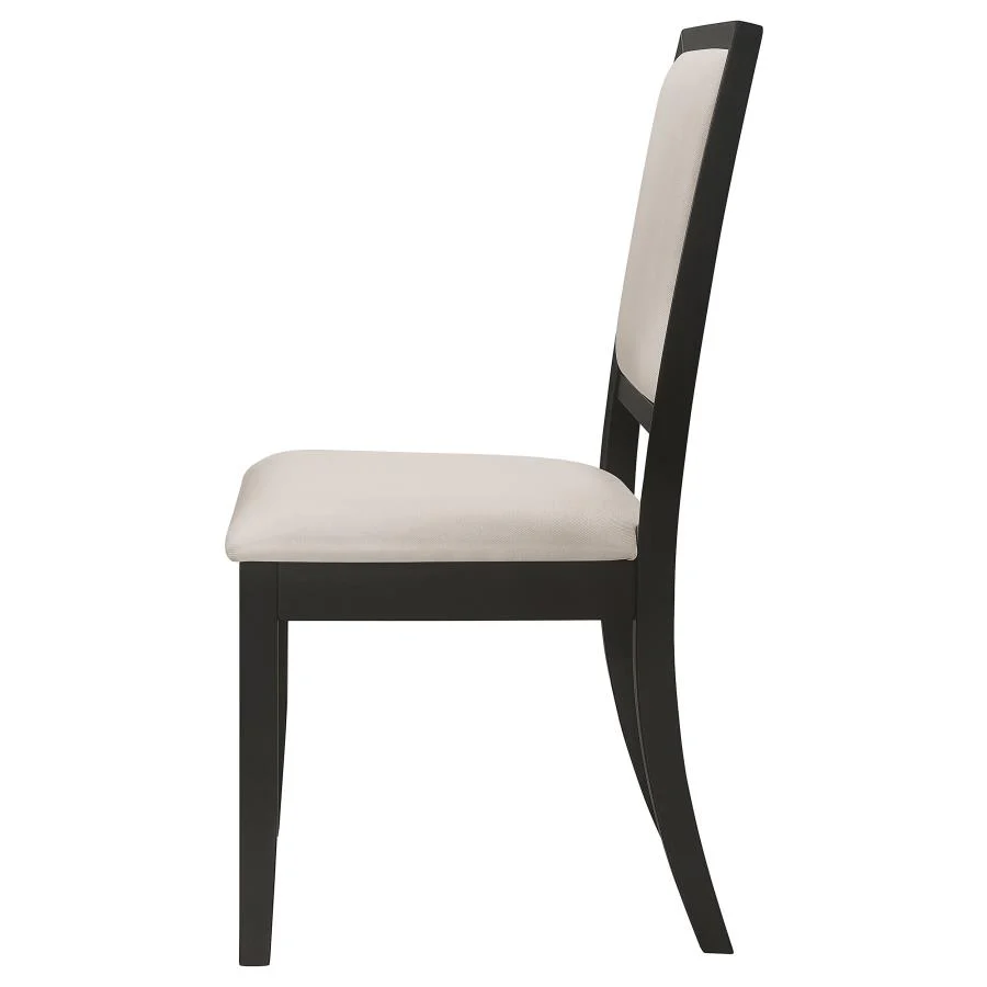 Louise - Upholstered Wood Dining Side Chairs (Set of 2) - Black - Image 6