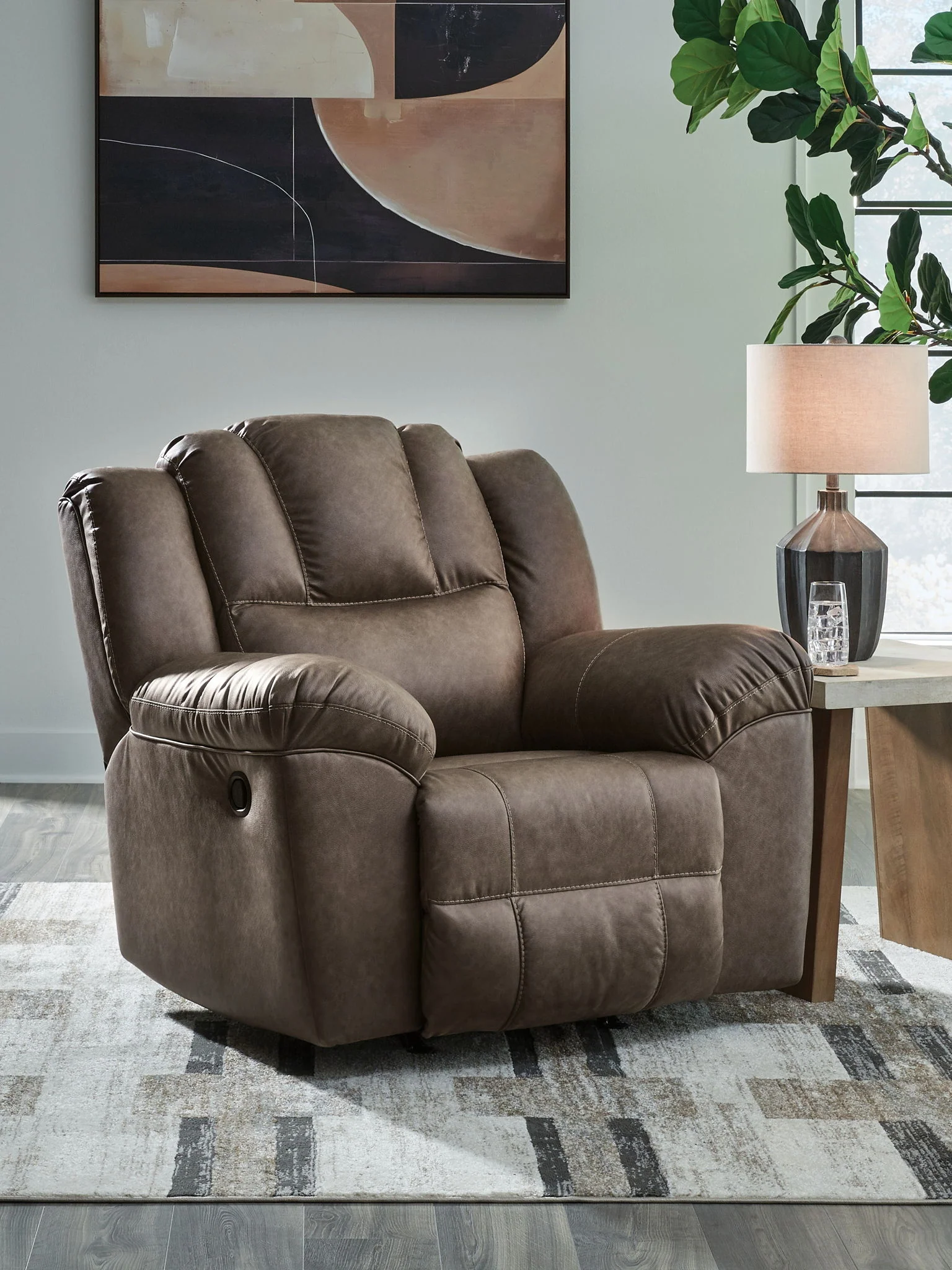 Lowilla - Rocker Recliner - Driftwood - Image 4