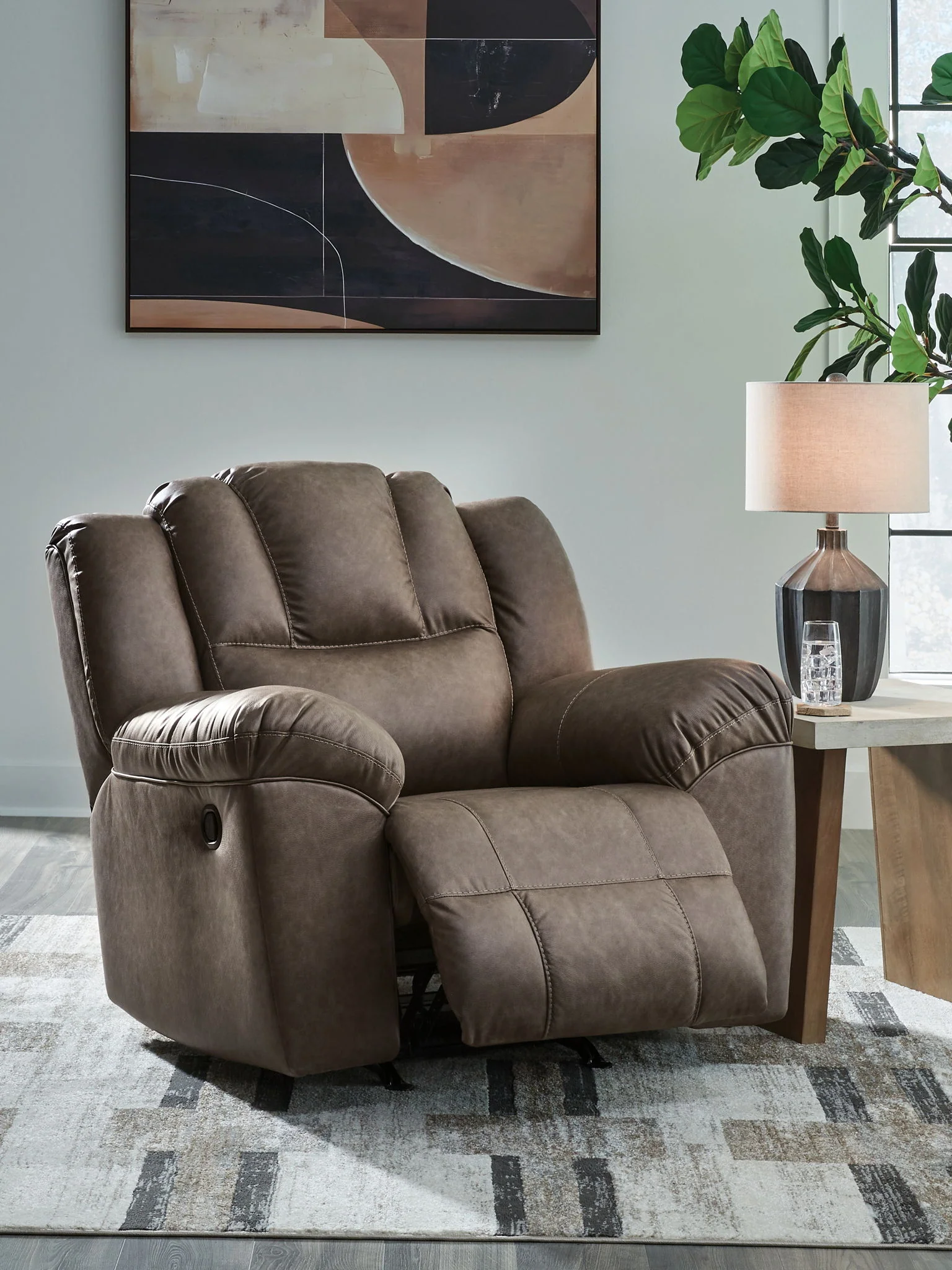 Lowilla - Rocker Recliner - Driftwood - Image 5