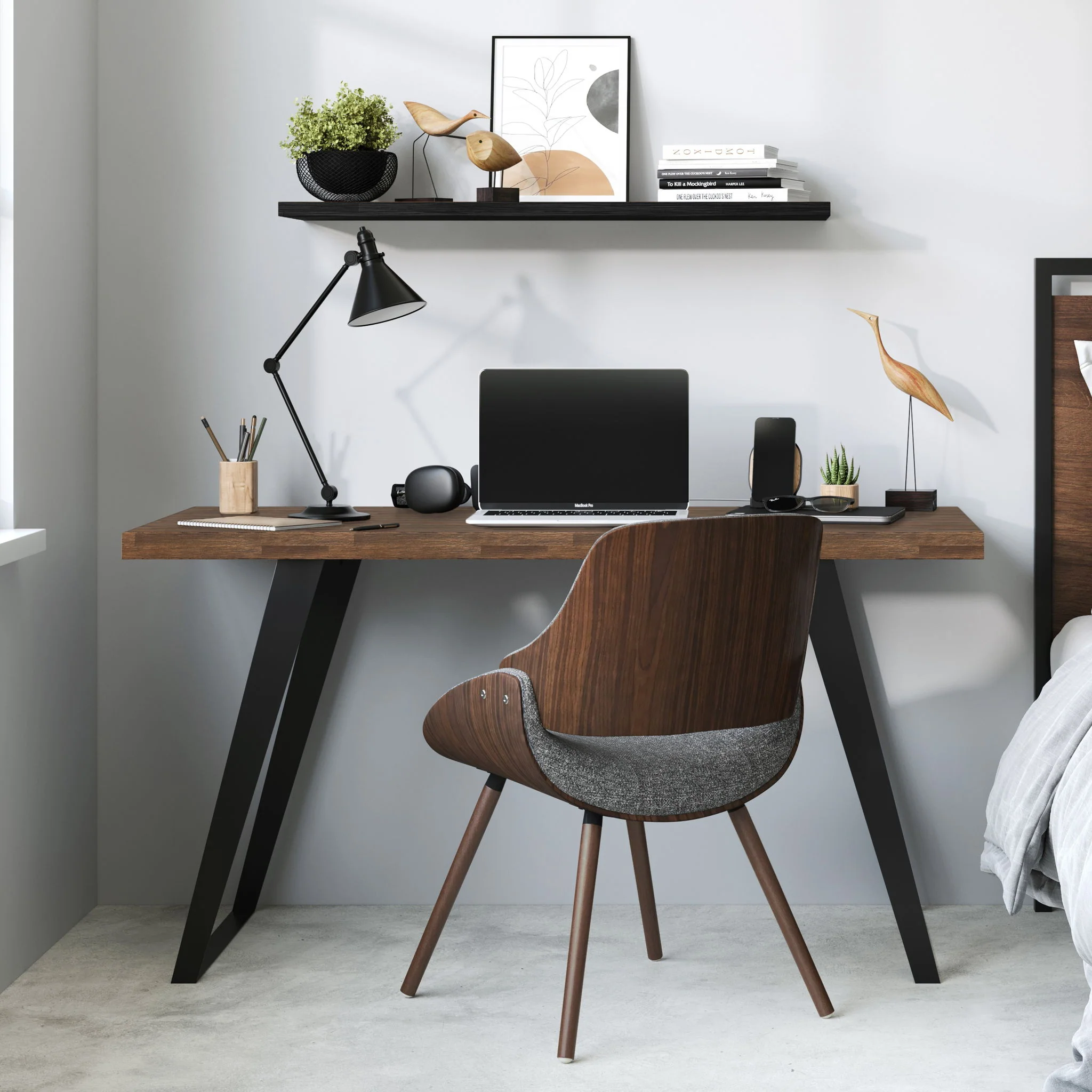 Lowry - Flat Top Desk - Rustic Natural Aged Brown - Image 4