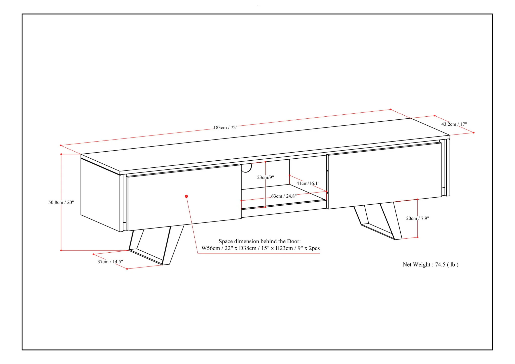Lowry - Handcrafted TV Media Stand - Image 9