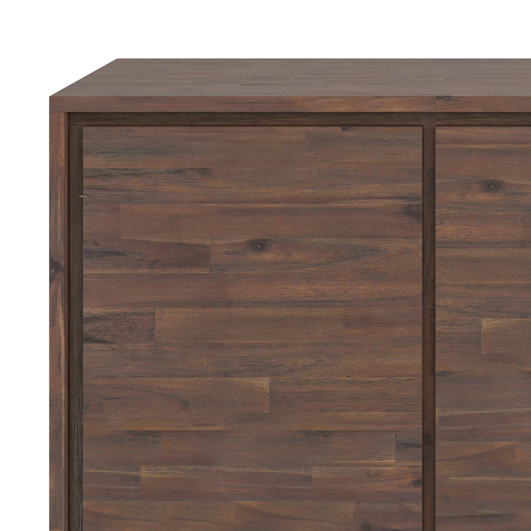 Lowry - Large 4 Door Sideboard Buffet - Distressed Charcoal Brown - Image 6