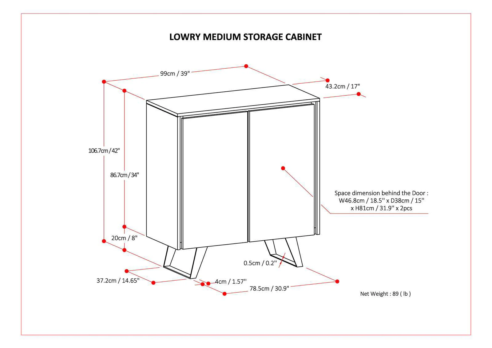Lowry - Medium Handcrafted Storage Cabinet - Image 21