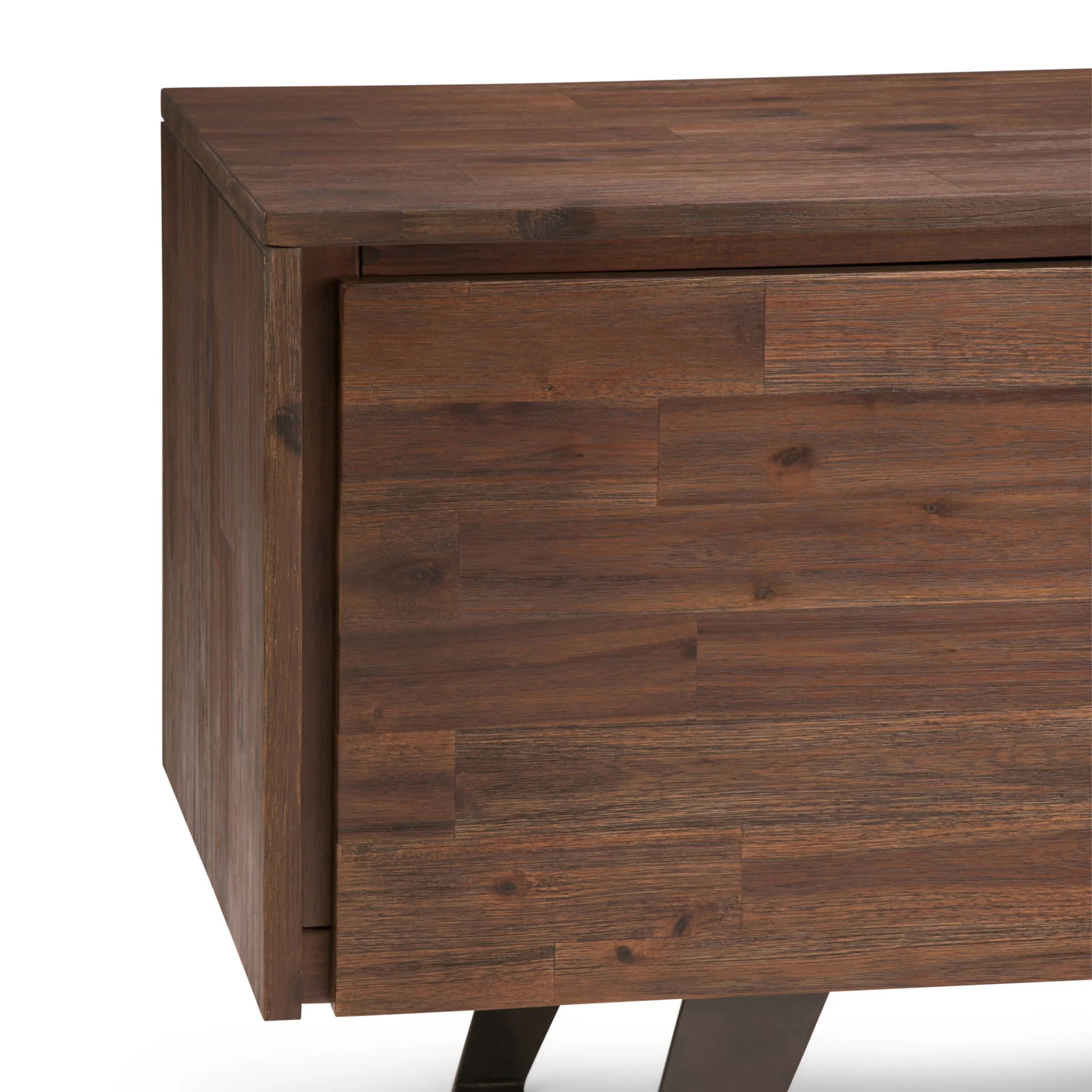 Lowry - TV Media Stand - Distressed Charcoal Brown - Image 4
