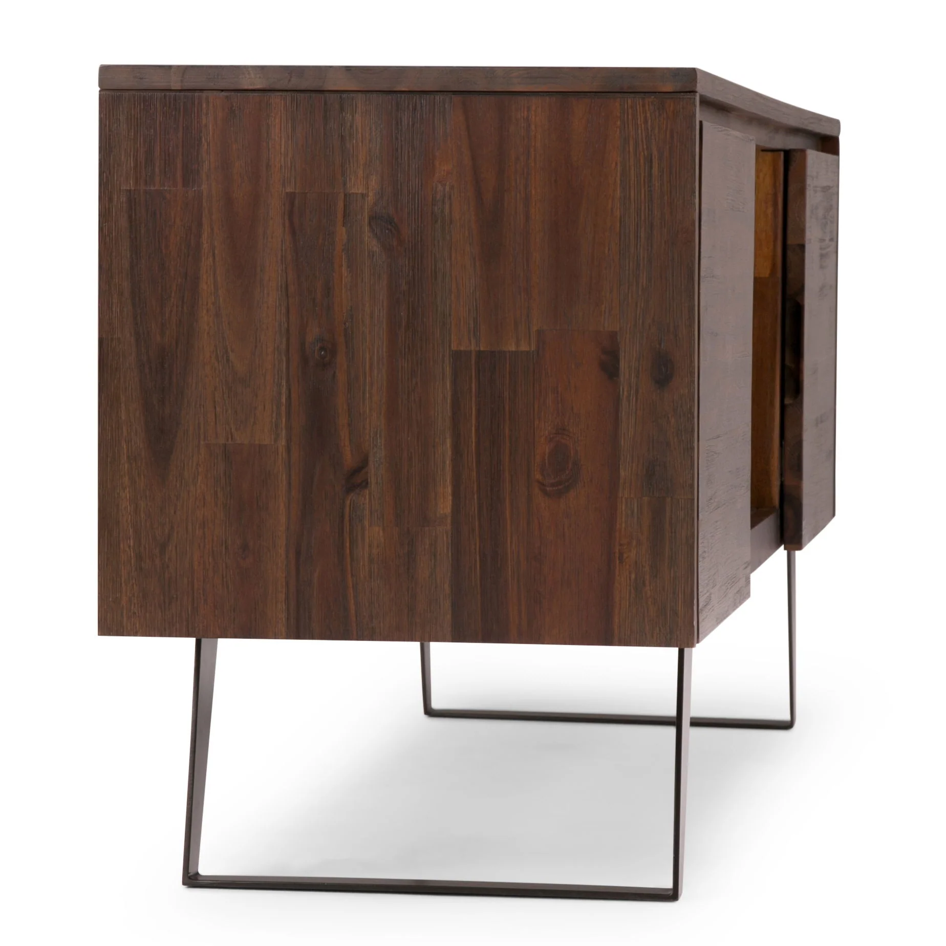 Lowry - TV Media Stand - Distressed Charcoal Brown - Image 9