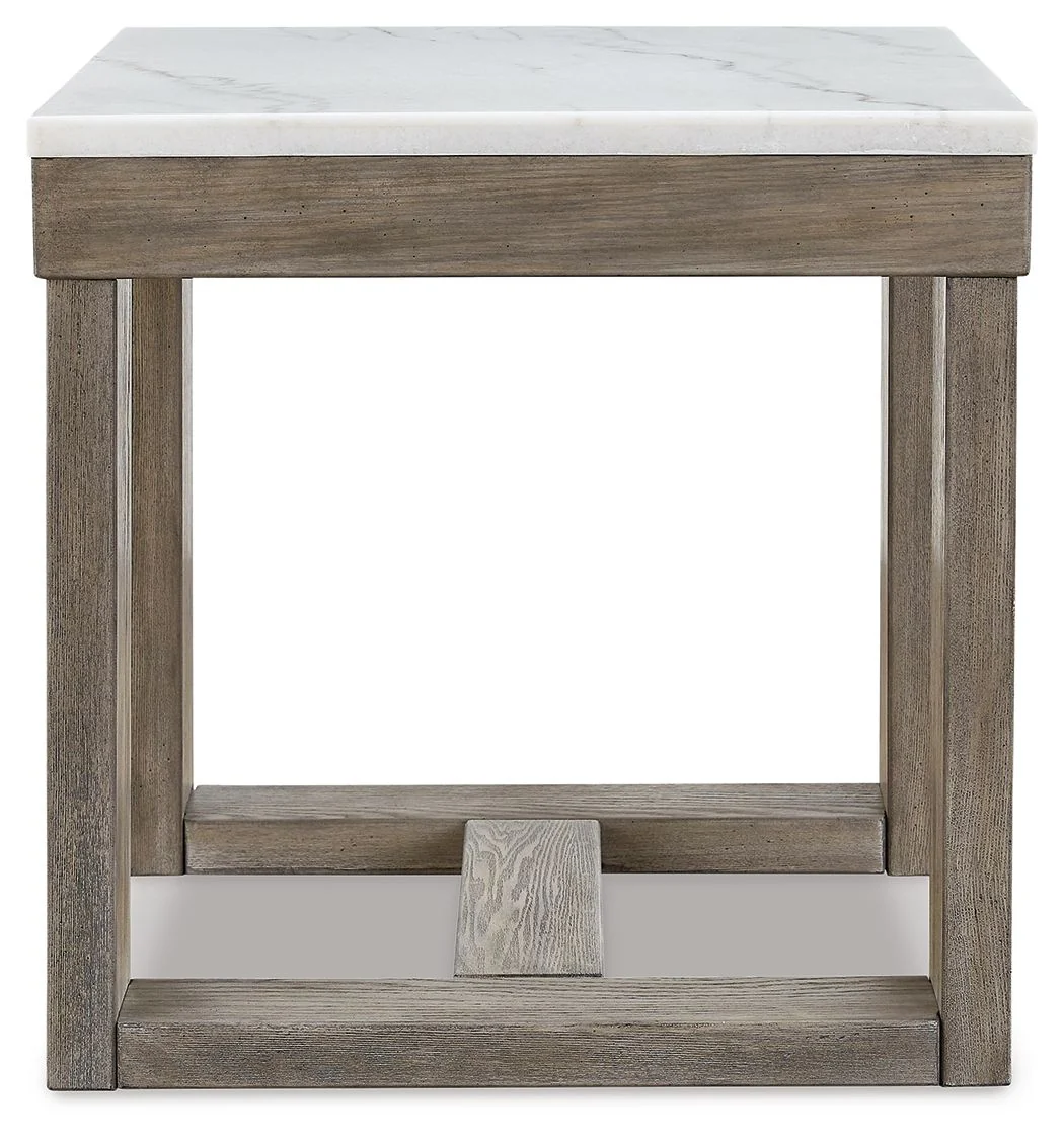 Loyaska - Square End Table - Brown / Ivory - Image 5